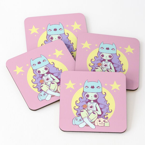 Item preview, Kawaii Halloween Pastel Goth Ragdoll Bat Girl designed and sold by AwesomeAiArt.