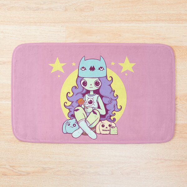 Item preview, Kawaii Halloween Pastel Goth Ragdoll Bat Girl designed and sold by AwesomeAiArt.