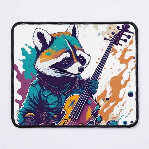 Item preview, DPrompt Design, T-Shirt, Funny Animals Shirt, Dad Gifts, Mom Gift, Her Gifts, His Gifts, Graphic Tee, Cute Raccoon Guitar designed and sold by DPrompt.