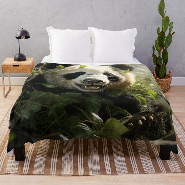 Item preview, A playful panda bear munching on bamboo  designed and sold by artumbre.