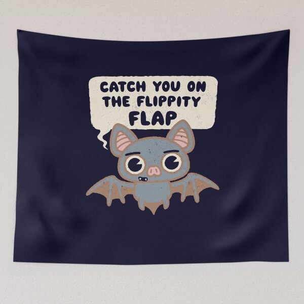 Item preview, Catch You on the Flippity Flap - Cute Kawaii Bat designed and sold by WeirdPunderful.