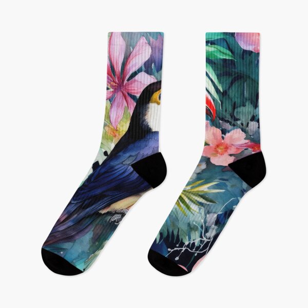 Item preview, Painterly toucan with flowers designed and sold by Adriano Carrideo.