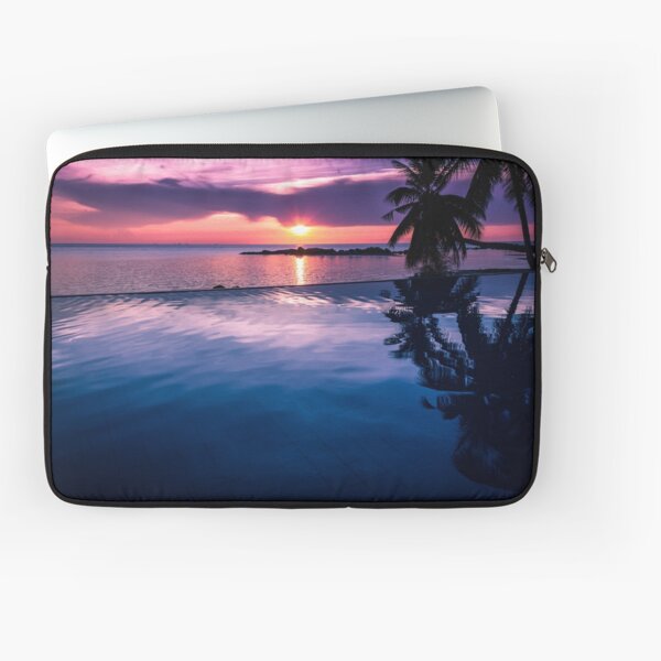 Tropical sunset pool Laptop Sleeve