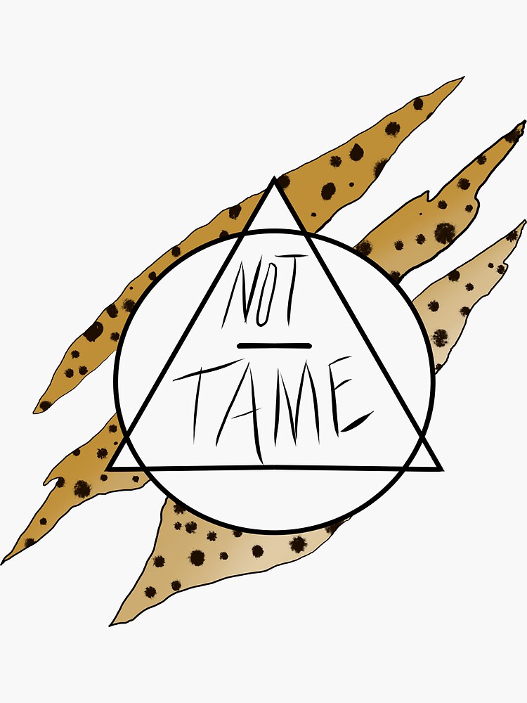 Therian Not Tame hand letter series Cheetah | Sticker