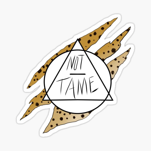 Therian Not Tame hand letter series Cheetah | Sticker