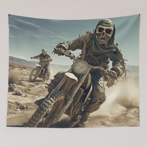 Item preview, Biker with skeleton helmet designed and sold by IA-Power.