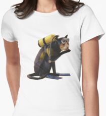 Scuba Cat Women's Fitted T-Shirt
