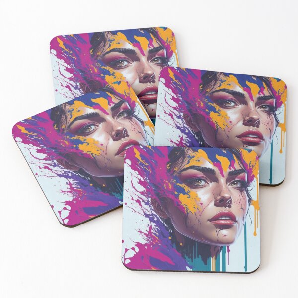 Item preview, Colorful splash art of a girl designed and sold by VirtualPalette.