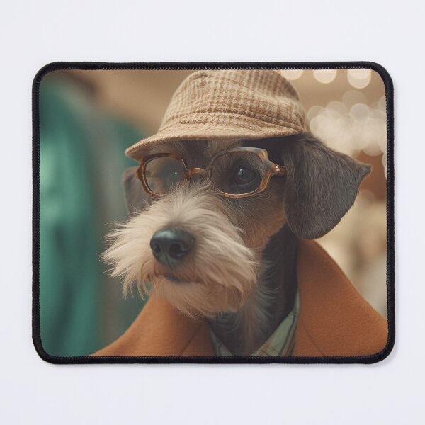 Item preview, Fashion fox terrier dog strolling down the street designed and sold by Maelgoa.