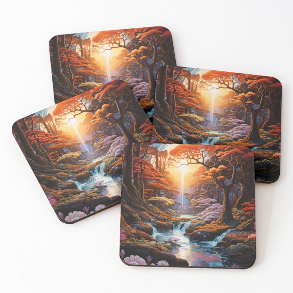 Item preview, Ethereal Falls: A Mystic Dance of Light and Shadow - 3 designed and sold by Moisky Art.