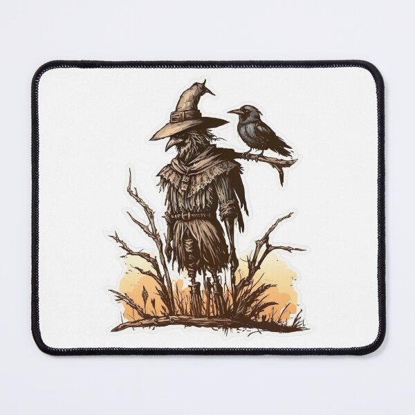 Item preview, Scary Scarecrow With a Crow Bird designed and sold by witch-night.