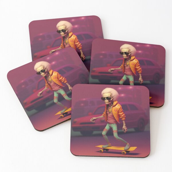 Item preview, skeleton on skateboard designed and sold by IA-Power.
