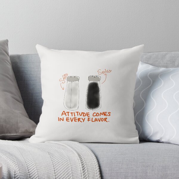 "Attitude Comes in Every Flavor" Throw Pillow