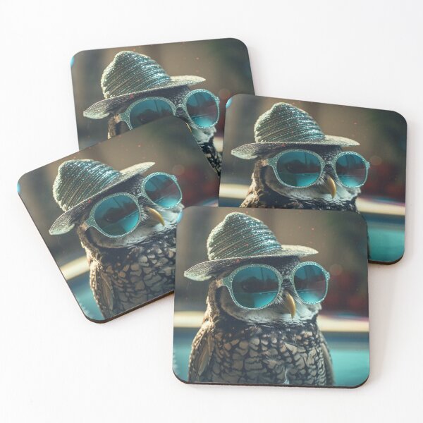Item preview, Owl sunbathing by the pool designed and sold by Maelgoa.