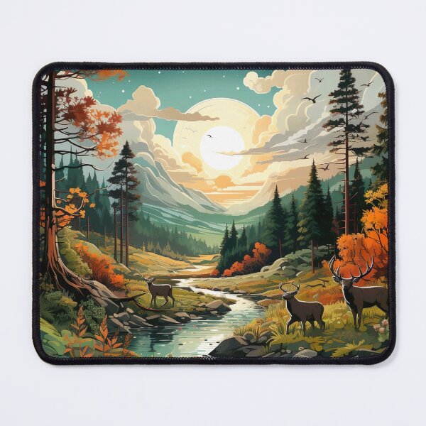 Item preview, llustration showcasing a variety of wildlife inhabiting the forest designed and sold by artumbre.