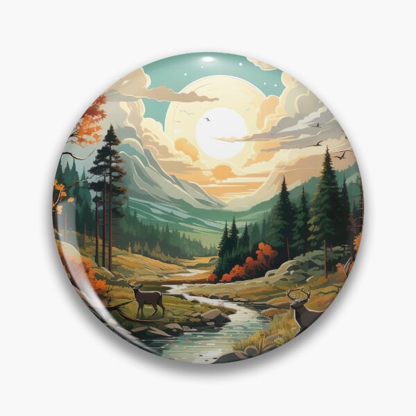 Item preview, llustration showcasing a variety of wildlife inhabiting the forest designed and sold by artumbre.