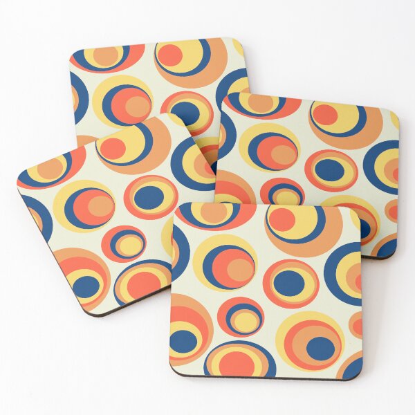 Item preview, Retro circles (pastel orange-yellow-blue) designed and sold by Ally Designs.