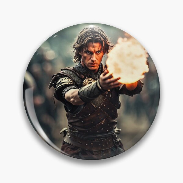 Item preview, Fiery Warrior: A Warrior Harnessing the Power of Fire designed and sold by ArtRevisualised.