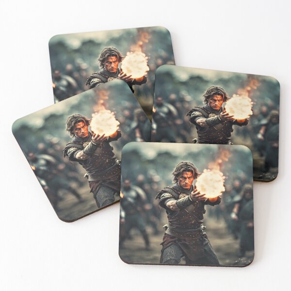 Item preview, Fiery Warrior: A Warrior Harnessing the Power of Fire designed and sold by ArtRevisualised.
