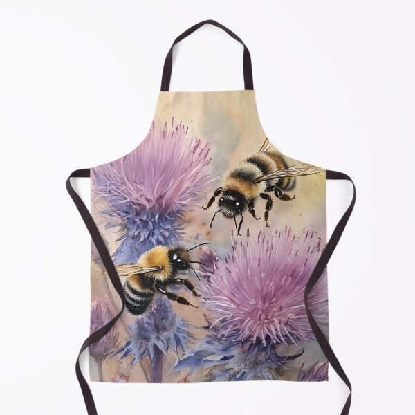 Item preview, Bee on the flower Botanical watercolor 1 designed and sold by Art by Lilia.