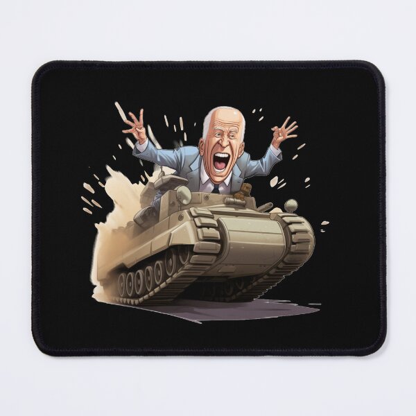 Item preview, Joe Biden rides tank, funny caricature, comic designed and sold by Mateusz Majcherek.