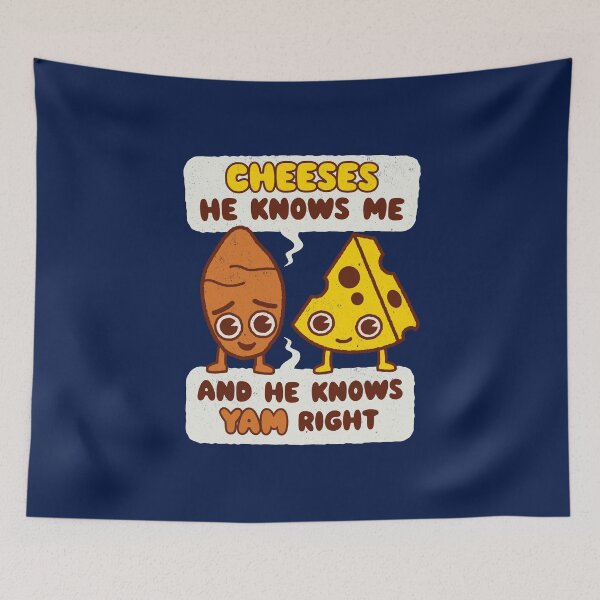 Item preview, Cheeses He know me - Musical Pun Cheeky Joke  designed and sold by WeirdPunderful.