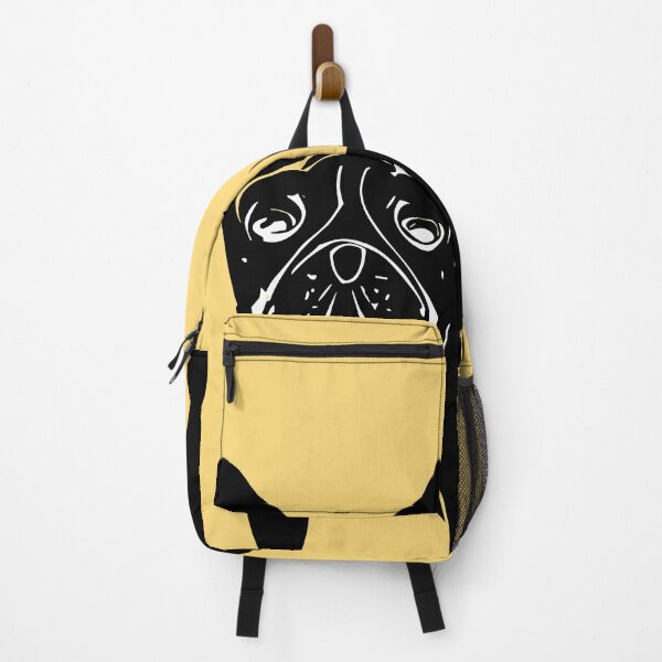 Item preview, Black bulldog against a yellow background designed and sold by SamJanner.