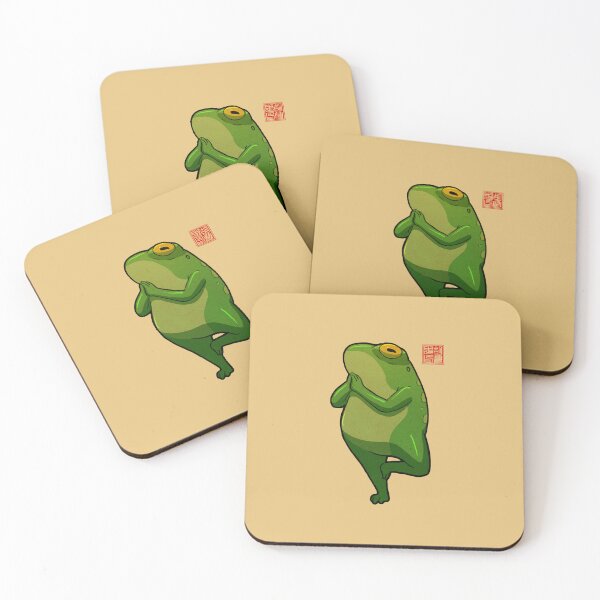 Item preview, yoga frog tree pose vrikshasana designed and sold by DingHuArt.