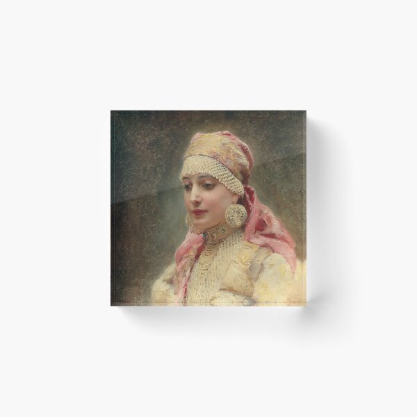 Item preview, Portrait of a Boyarina (1880) - Konstantin Makovski designed and sold by SALON DES ARTS.