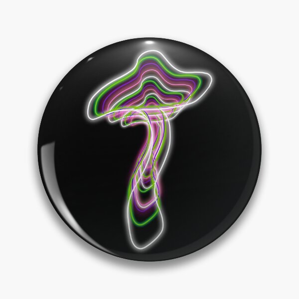 Item preview, Retro Neon Glowing Psychedelic Mushroom designed and sold by Mitch616Art.