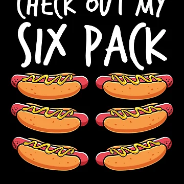 Imagen de la obra Check Out My Six Pack Funny Hotdog Abs Hotdog 4th Of July Gear de DynamicDesign
