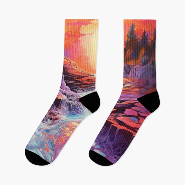 Item preview, Red sunset otherworldly abstract landscape 12 designed and sold by Red Witch Art.