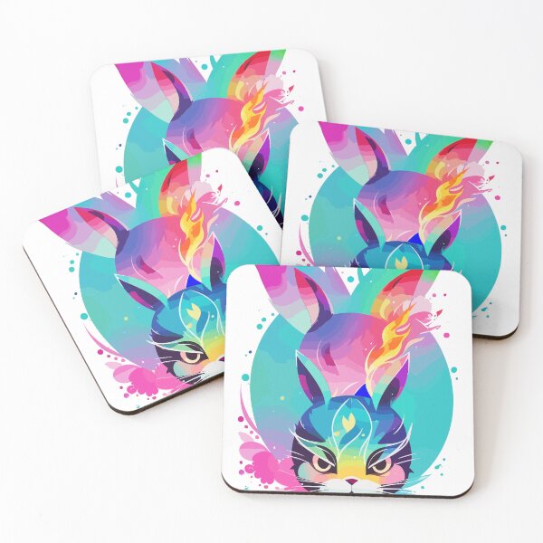 Aperçu de l'œuvre Résumé de lapin vibrant créée et vendue par TrickstersTrove.