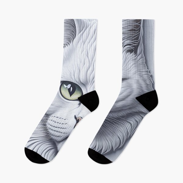Item preview, Glimmers of Innocence: The Endearing Gaze of a White Cat! designed and sold by MeowtifullyCute.