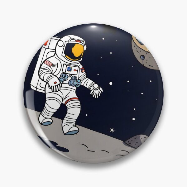 Item preview, Moonwalker: Astronaut on the Moon in Flat Perspective Comic designed and sold by 24hSpaceMadness.