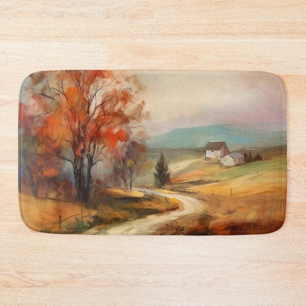 Item preview, Impressionism countryside sunset 3 designed and sold by Red Witch Art.