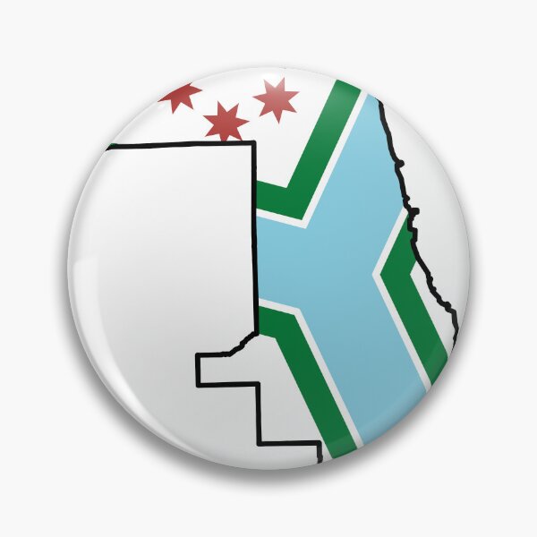 Item preview, Cook County Flag Map designed and sold by ElegantLexicon.