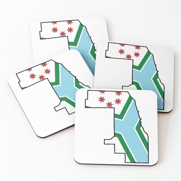 Item preview, Cook County Flag Map designed and sold by ElegantLexicon.