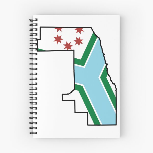 Item preview, Cook County Flag Map designed and sold by ElegantLexicon.