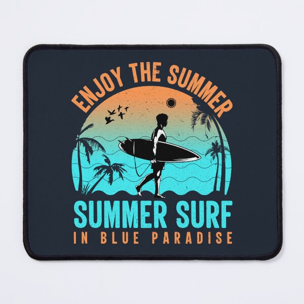 Item preview, Retro Surfer And Surfboard With Sunset And Palm Trees Summer Surfing designed and sold by xenami.