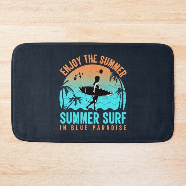 Item preview, Retro Surfer And Surfboard With Sunset And Palm Trees Summer Surfing designed and sold by xenami.