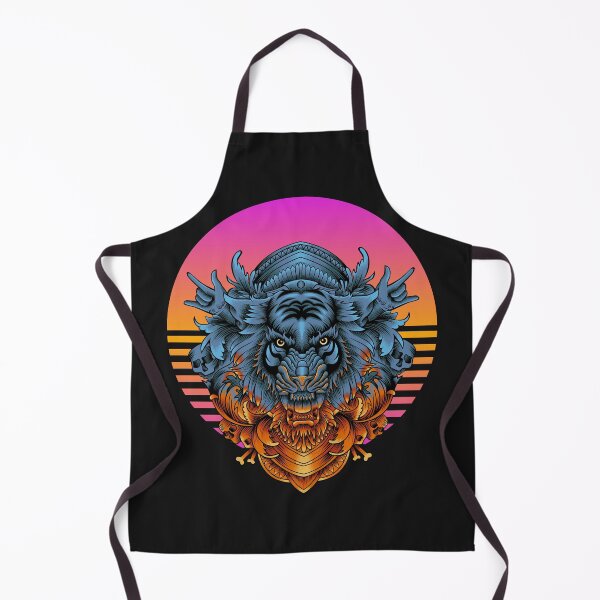 Item preview, "Sleek Black Tiger: Striking Head Illustration Design" designed and sold by PRINT SCAPE.