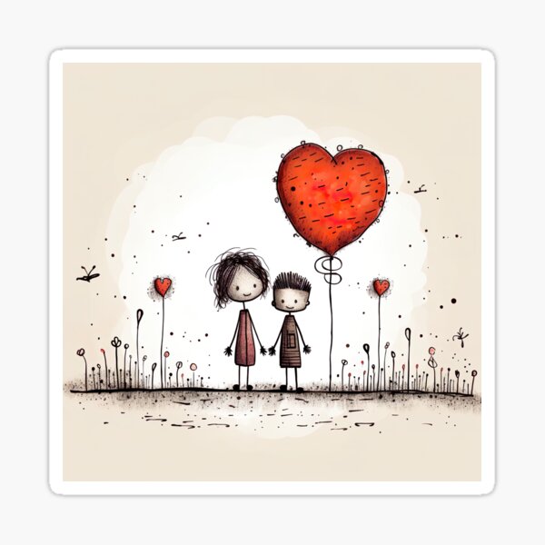 Item preview, Stickfigure love - big sister and baby brother designed and sold by miss-keysmash.