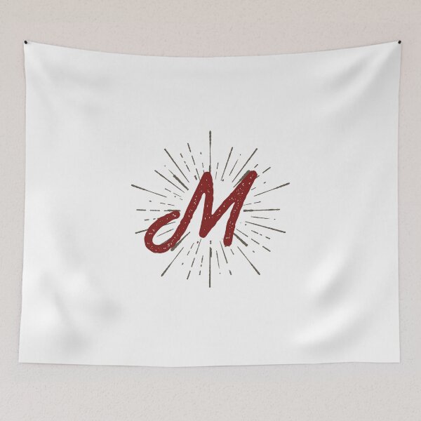 Item preview, Monogram M Retro Script And Sunburst designed and sold by simplymonogram.