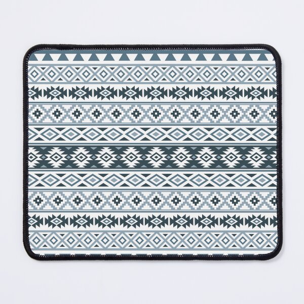 Item preview, Aztec Stylized Pattern Gray-Blues & White designed and sold by NataliePaskell.