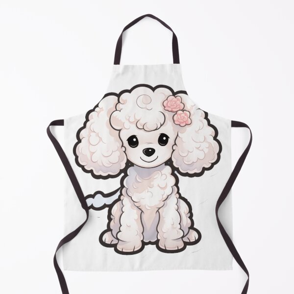 Item preview, Joyful Poodle with Angelic Charm - Digital Cartoon Sticker designed and sold by PaintbrushPlace.