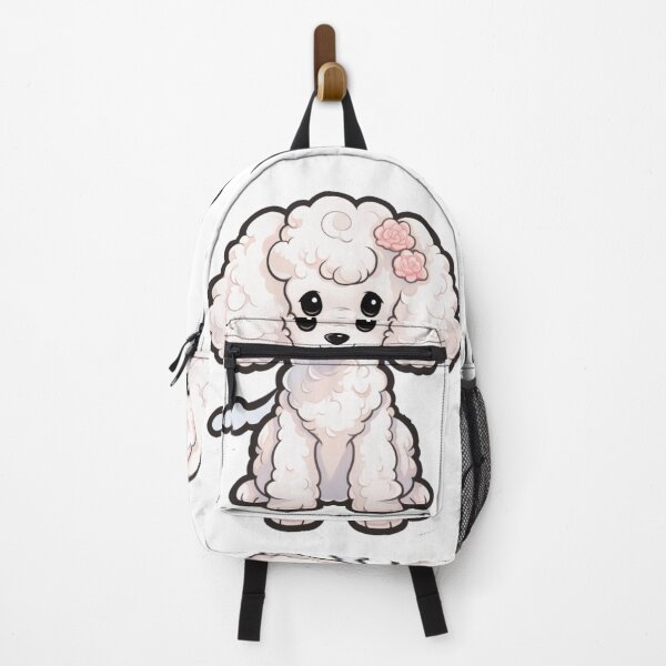 Item preview, Joyful Poodle with Angelic Charm - Digital Cartoon Sticker designed and sold by PaintbrushPlace.