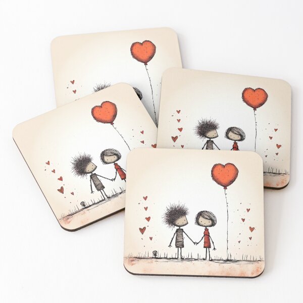 Item preview, Stickfigure love - couple siblings friends designed and sold by miss-keysmash.