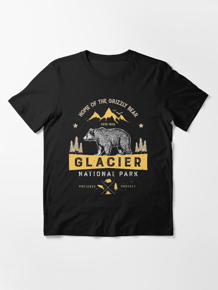 Glacier National Park T Shirt Vintage Montana Bear Men Women Glacier National Park T Shirt Vintage Montana Bear Men Women