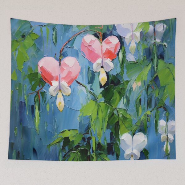 Item preview, Enchanted Hearts: Bleeding Hearts Against Blue designed and sold by CMFAstudio.